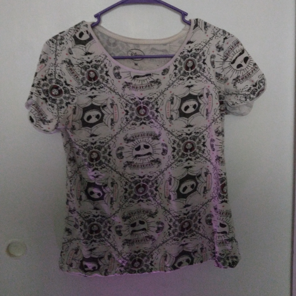 White jack skellington cropped top